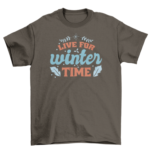 Winter time lettering t-shirt