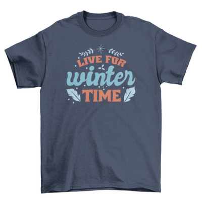 Winter time lettering t-shirt