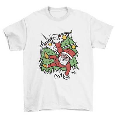 Santa Claus in Christmas lights t-shirt design