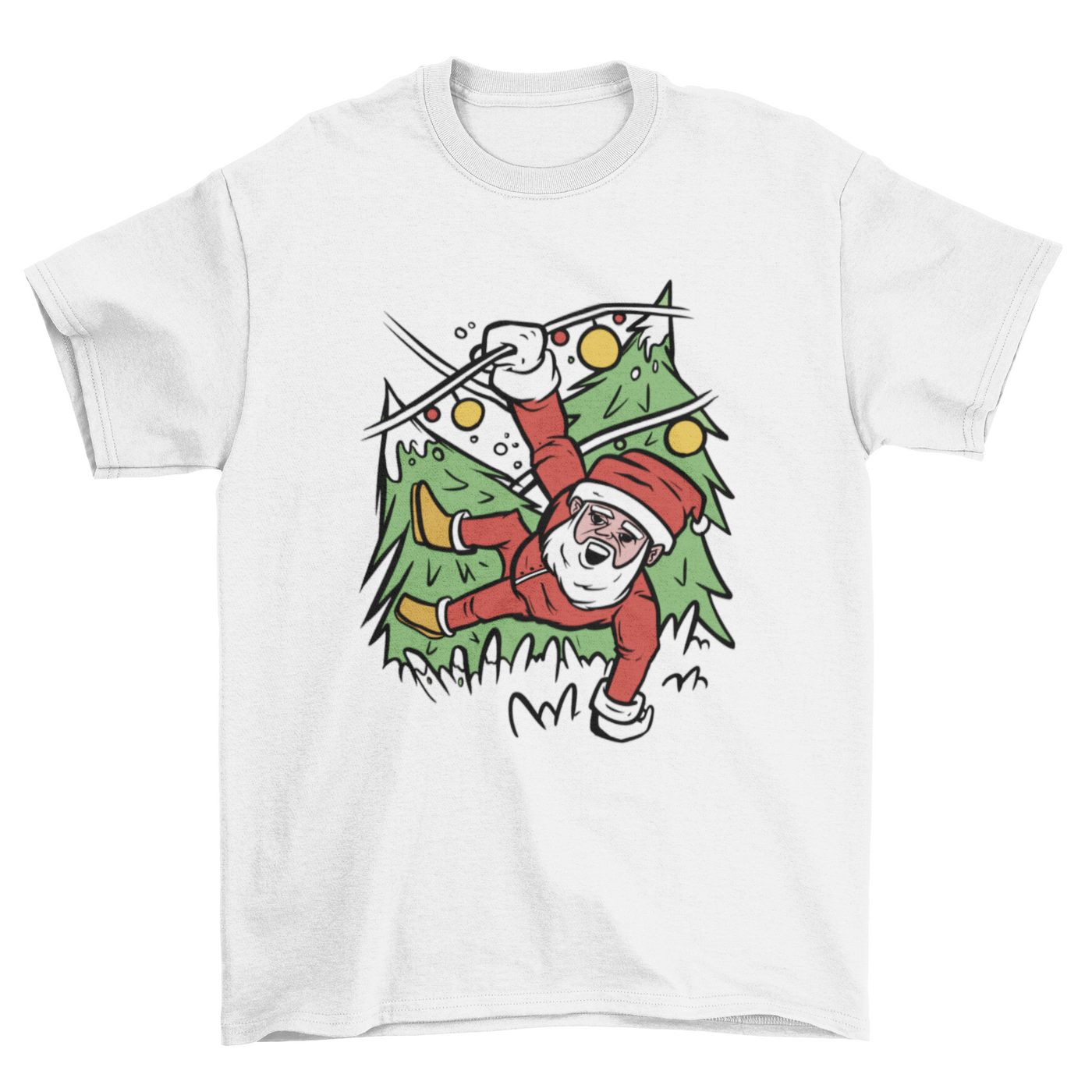 Santa Claus in Christmas lights t-shirt design