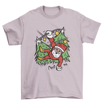 Santa Claus in Christmas lights t-shirt design