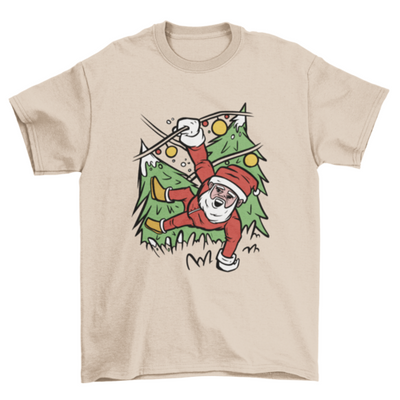 Santa Claus in Christmas lights t-shirt design