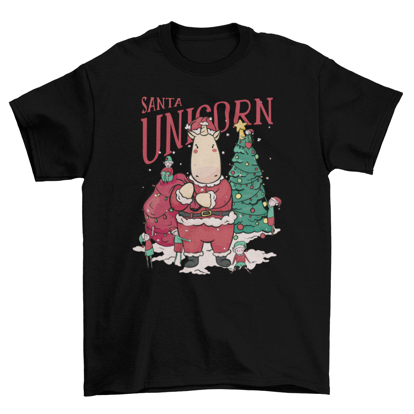 Santa unicorn Christmas t-shirt