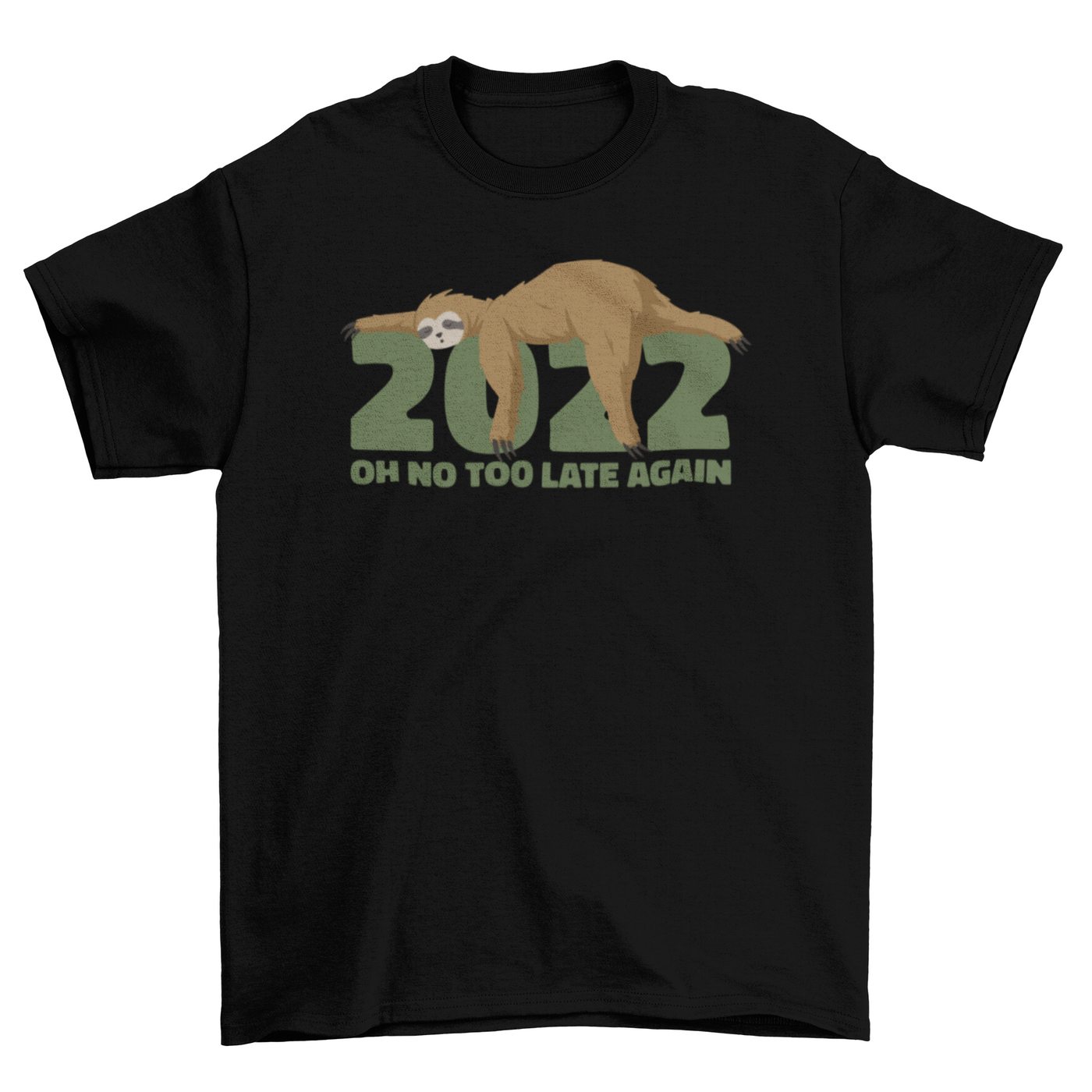 Funny New Year sloth t-shirt