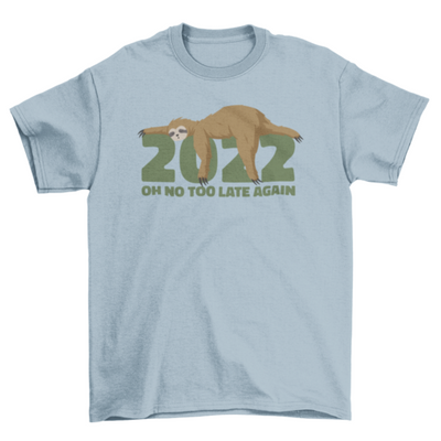 Funny New Year sloth t-shirt