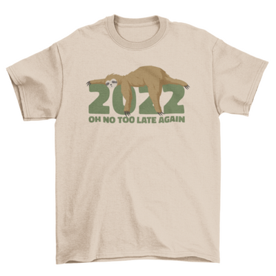 Funny New Year sloth t-shirt