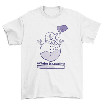 Winter is loading snowman t-shirt