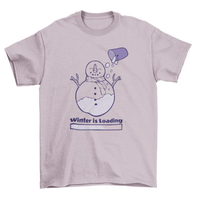 Winter is loading snowman t-shirt