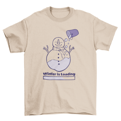 Winter is loading snowman t-shirt