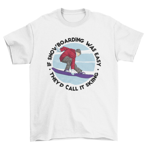 Snowboarding winter sport t-shirt