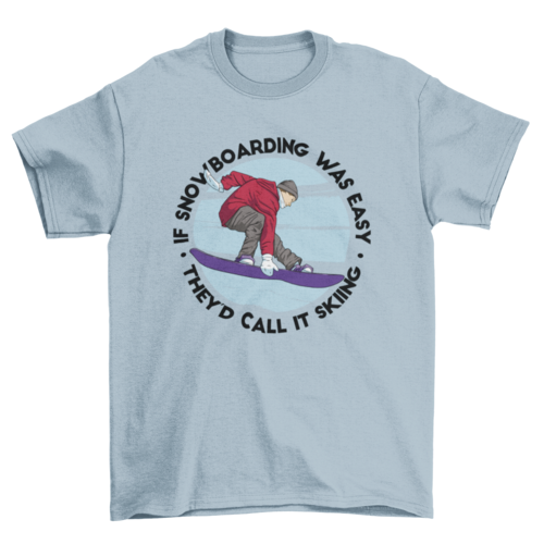 Snowboarding winter sport t-shirt