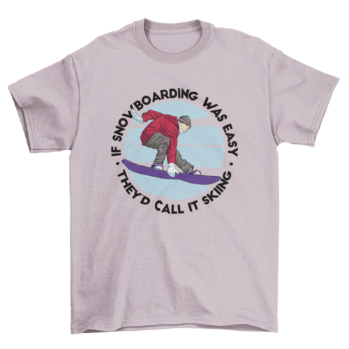 Snowboarding winter sport t-shirt