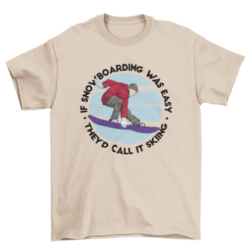 Snowboarding winter sport t-shirt