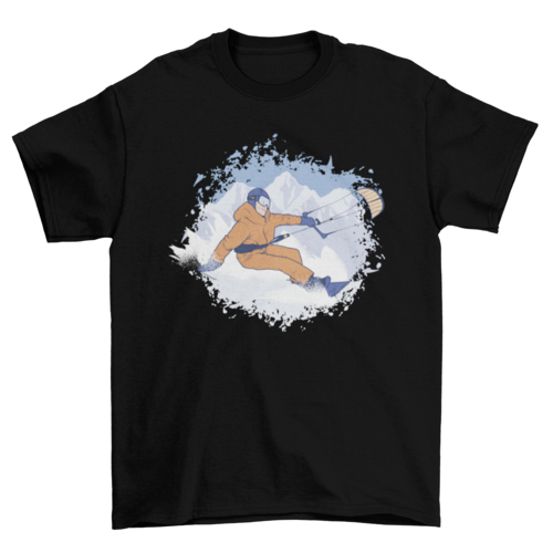 Snowkite winter sport t-shirt design