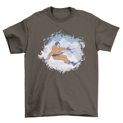 Snowkite winter sport t-shirt design