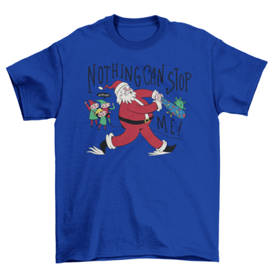 Santa claus hitting covid t-shirt