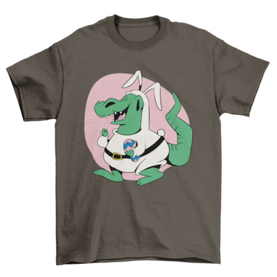 Easter dino t-shirt design