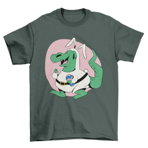 Easter dino t-shirt design