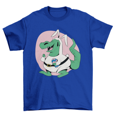 Easter dino t-shirt design