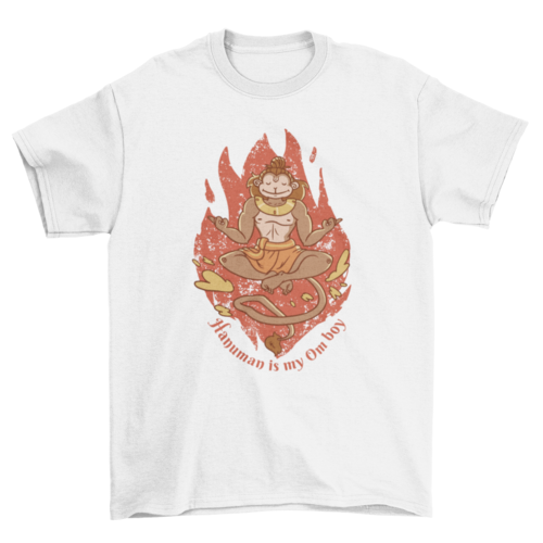 Hindu god hanuman yoga t-shirt