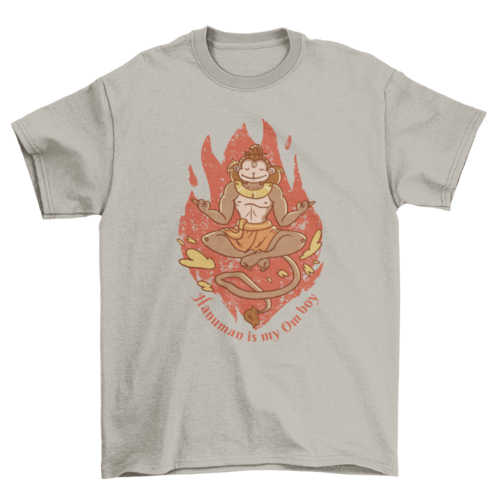 Hindu god hanuman yoga t-shirt