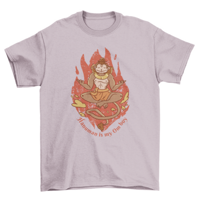 Hindu god hanuman yoga t-shirt