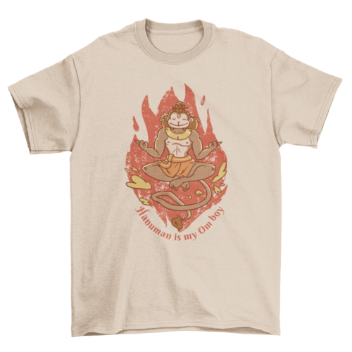 Hindu god hanuman yoga t-shirt