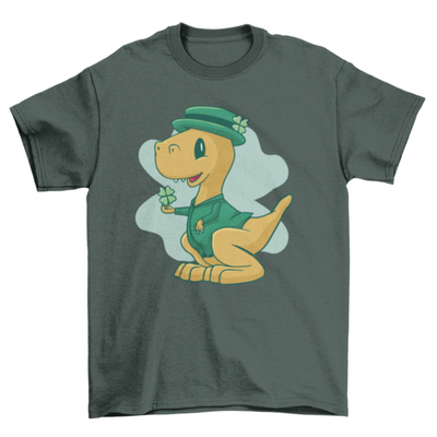 Cute saint patricks day dinosaur t-shirt