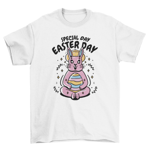 Easter bunny with egg t-shirt