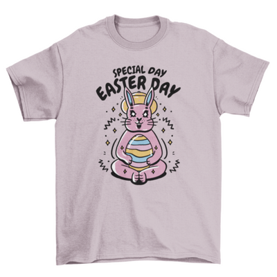 Easter bunny with egg t-shirt