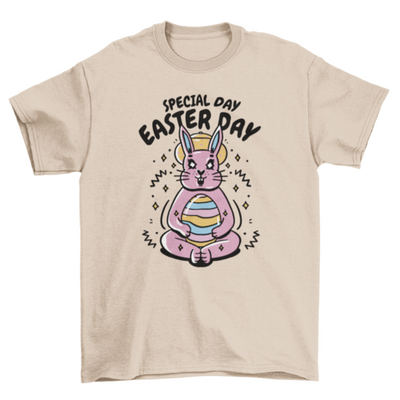 Easter bunny with egg t-shirt