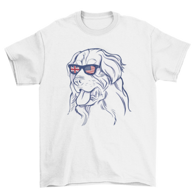 Dog US UK sunglasses t-shirt