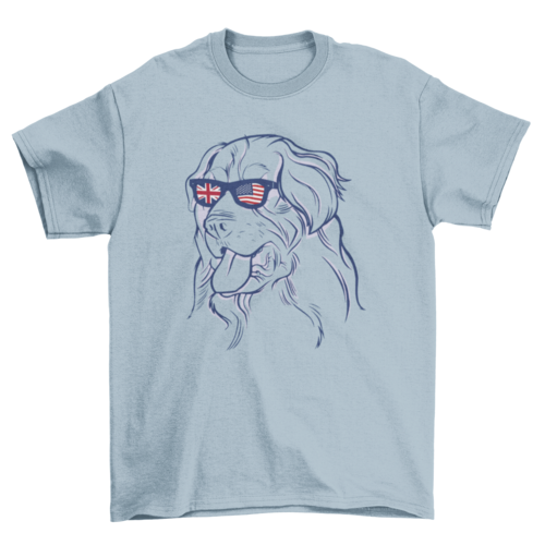 Dog US UK sunglasses t-shirt