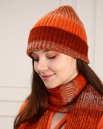 Knitted Beanie and Scarf Set - Women's Cozy Hat Scarf - Trending