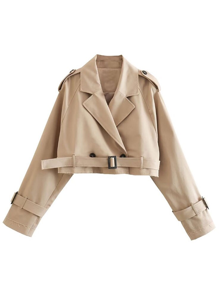 Women's Cropped Trench Coat