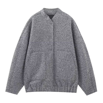 fashion coat With Pockets Fashion Plush Solid Outwear