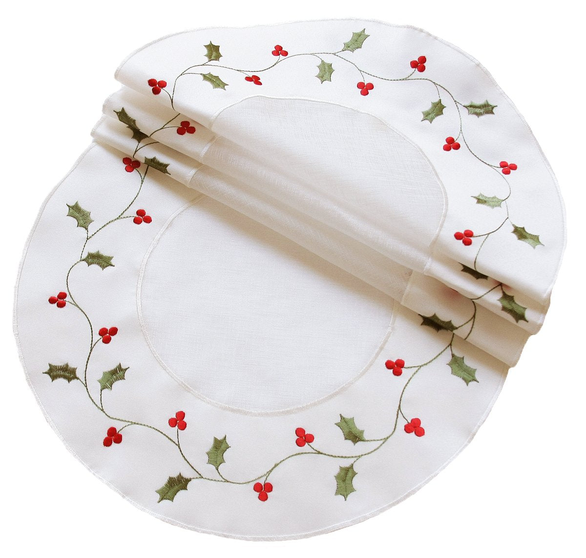 XD93253 Classic Holly Doilies, Set of 4