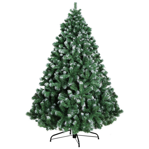 Jingle Jollys Christmas Tree 2.4M Xmas Trees Decorations Snowy 1500