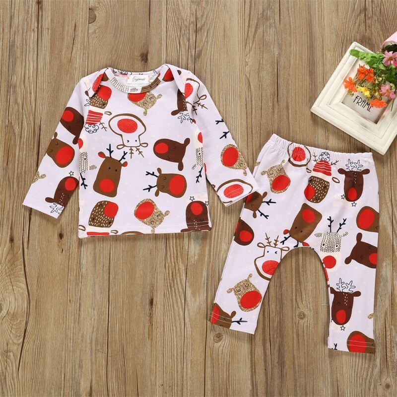 Xmas Infant Baby Kids Boy Girl Newborn Reindeer