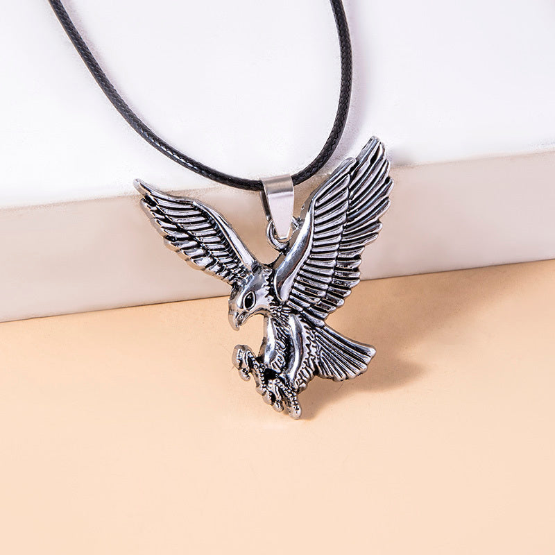 Hip Hop Bald Eagle Pendant Men Necklace