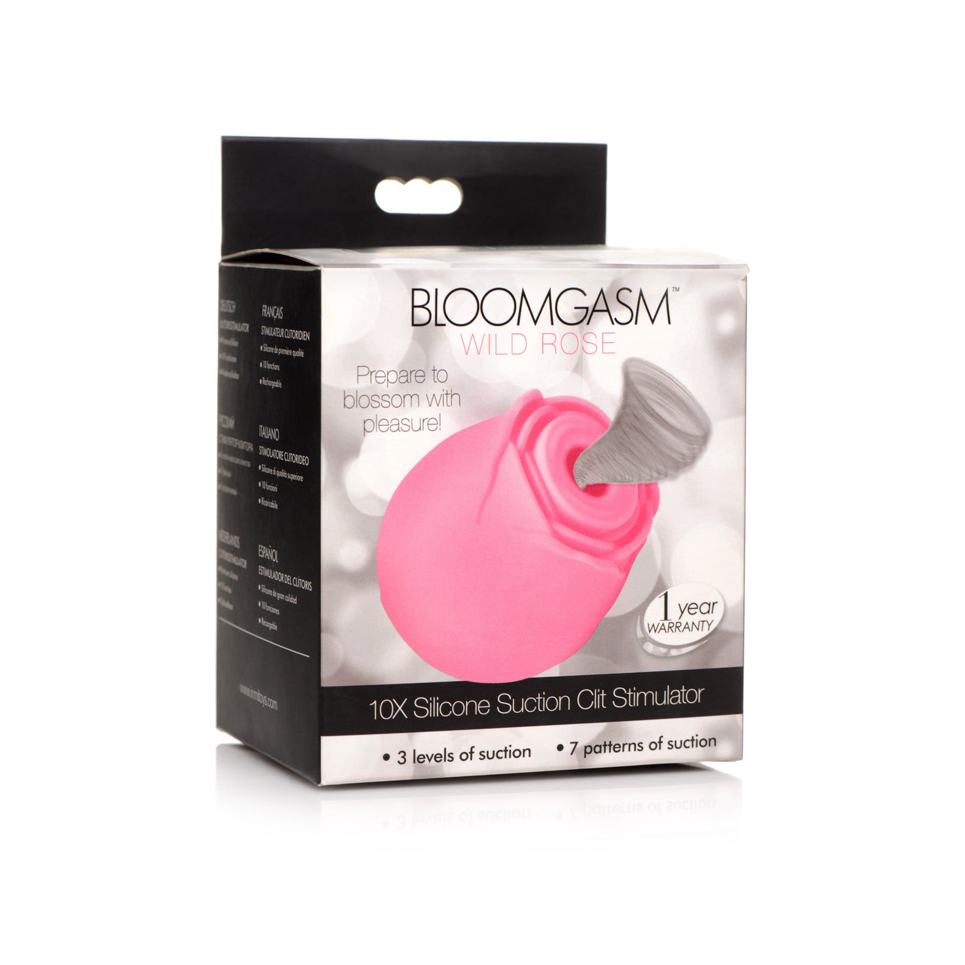 Bloomgasm Wild Rose 10X Suction Clit Stimulator - Pink