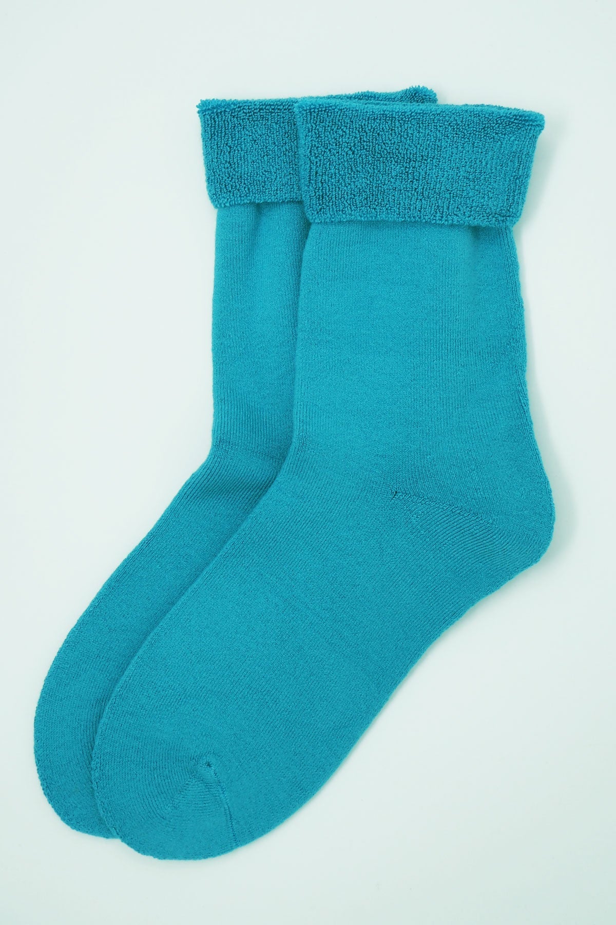 Plain Men's Bed Socks - Aqua