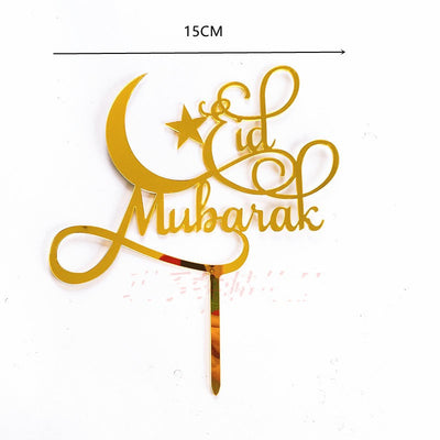 Muslim Islam Happy Eid Mubarak Acrylic Cake Insert Plugin
