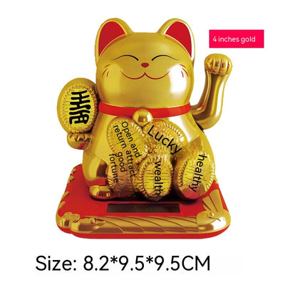 Lucky Shake Hand Waving Feng Shui Cat Car Home Shop Decoration Gift