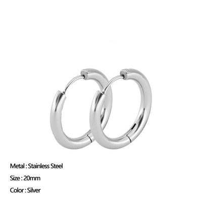 Classic Stainless Steel Ear Buckle for Women