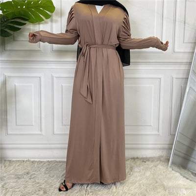 New Simple Fashion Women's Solid Color Muslim Cardigan