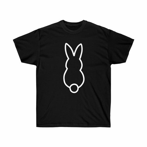 Shape of Bunny Easter Black T-Shirt