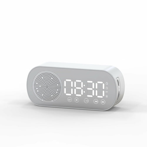 Music Alarm Clocks Mirror FM Radio LED Bluetooth Speaker