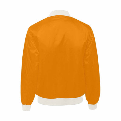 Mens Jacket, Tangerine Orange Bomber Jacket