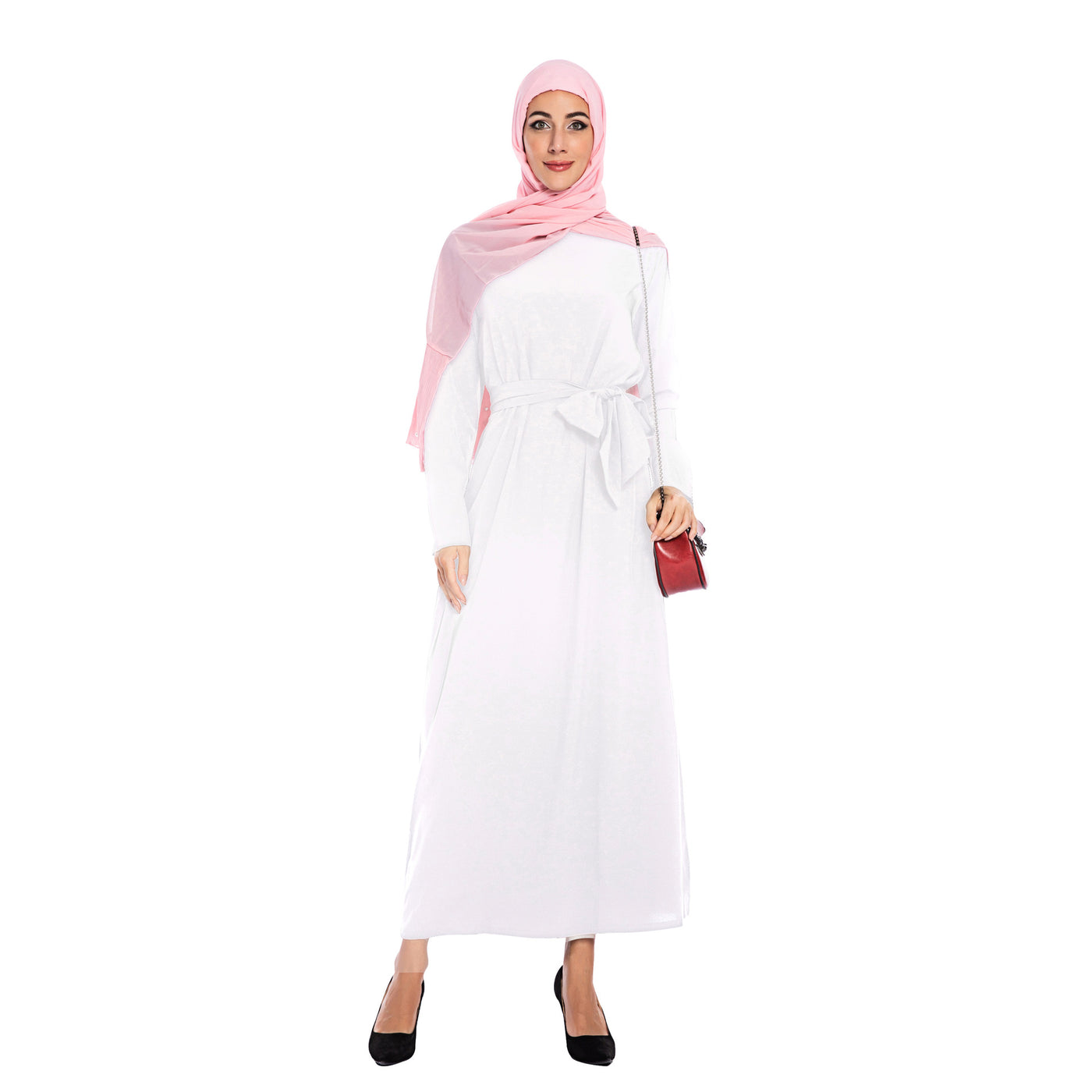 Plain Color Simple Saudi Arabian Muslim Dress